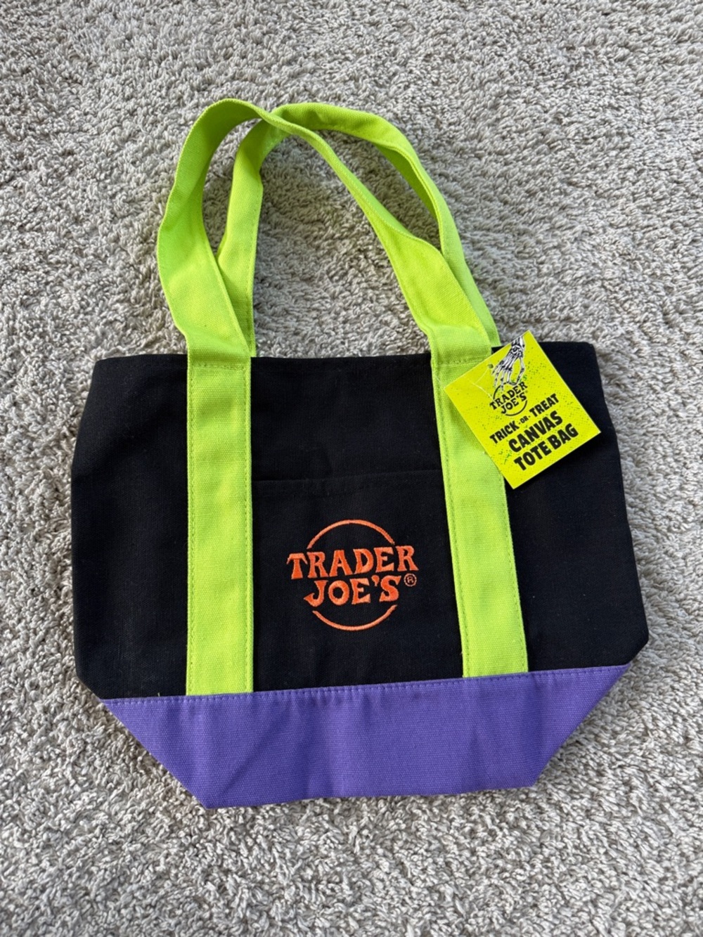 Trader Joe’s Halloween Mini Black Canvas Tote